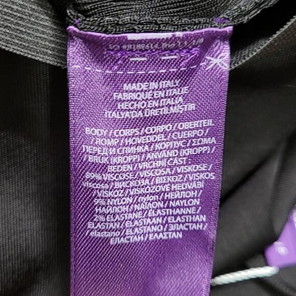 NWT RALPH LAUREN Purple Label Women Jumpsuit S Black Knit Long Sleeve Sheer - Picture 10 of 14